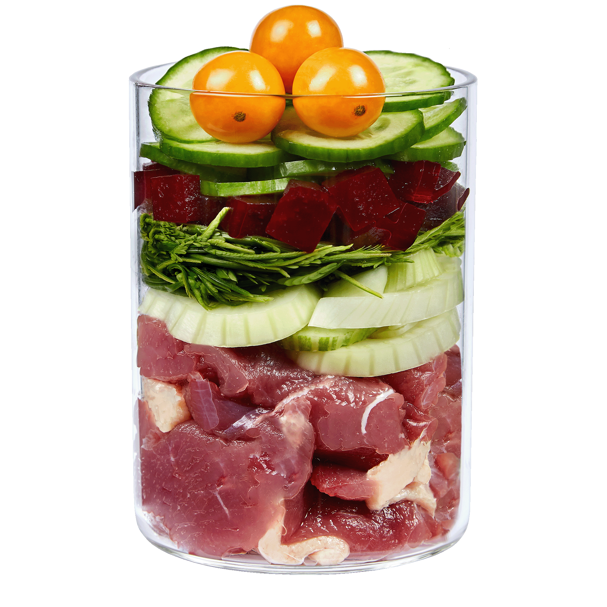 Ocean Lover – Pato con remolacha, espino amarillo y delicias marinas