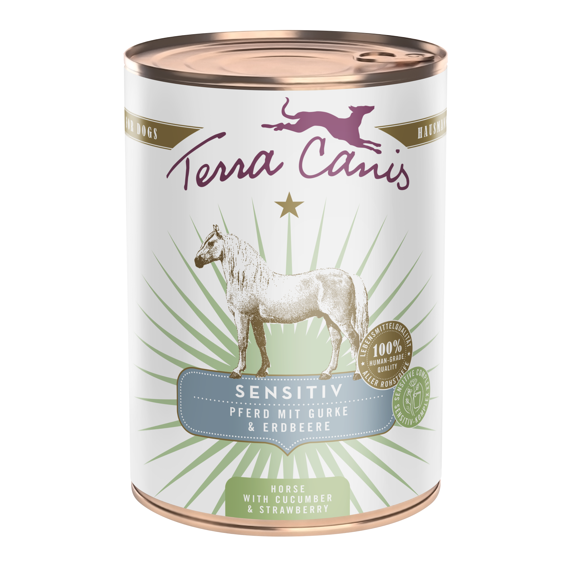 Pferd mit Gurke und Erdbeere