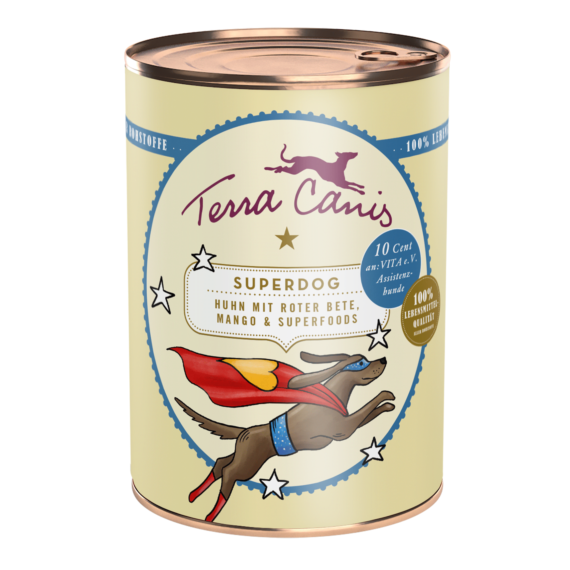 Superdog – Pollo con barbabietola, mango e superfoods