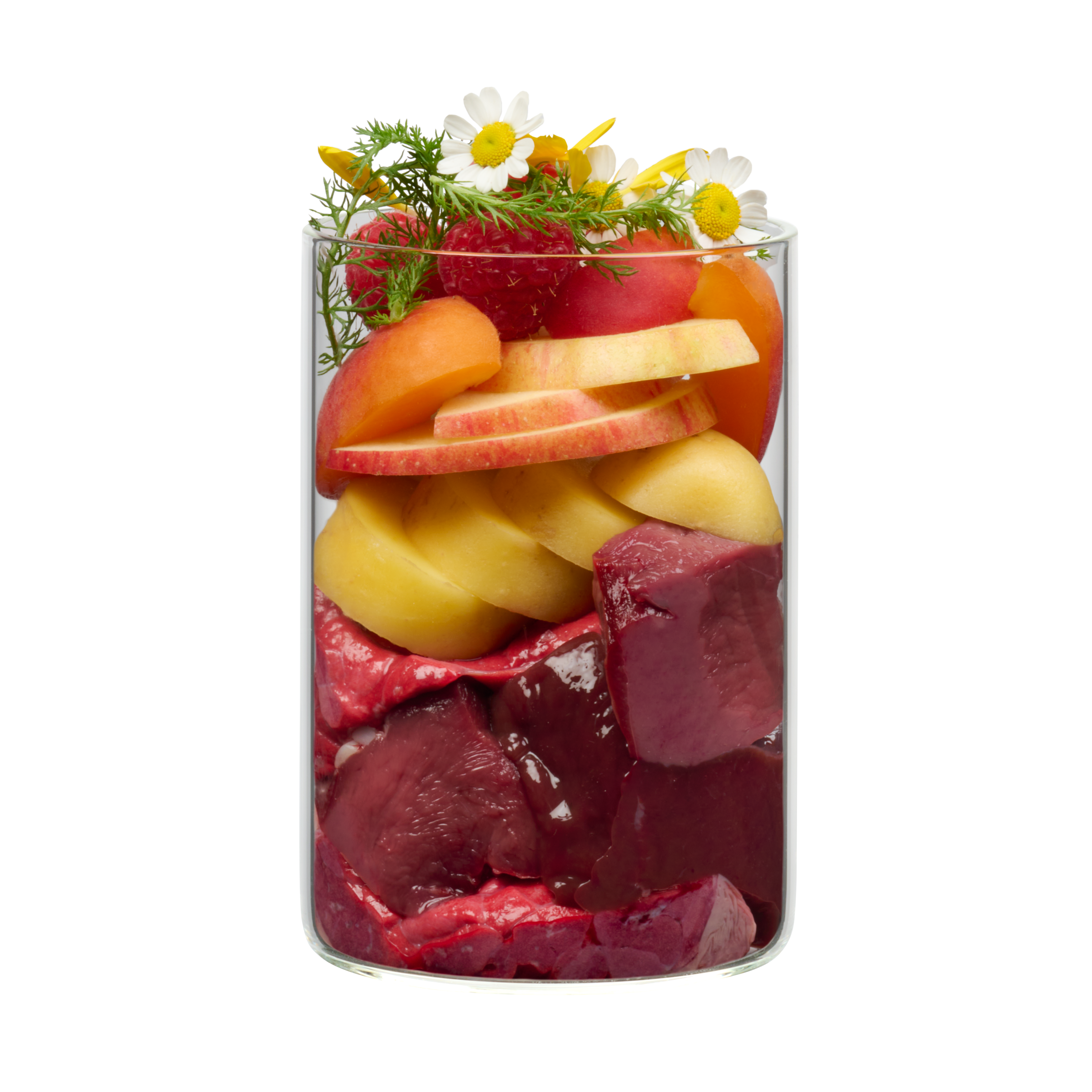 Alpenblüte: Rind mit Erdäpfeln, Marille und Bergkräutern