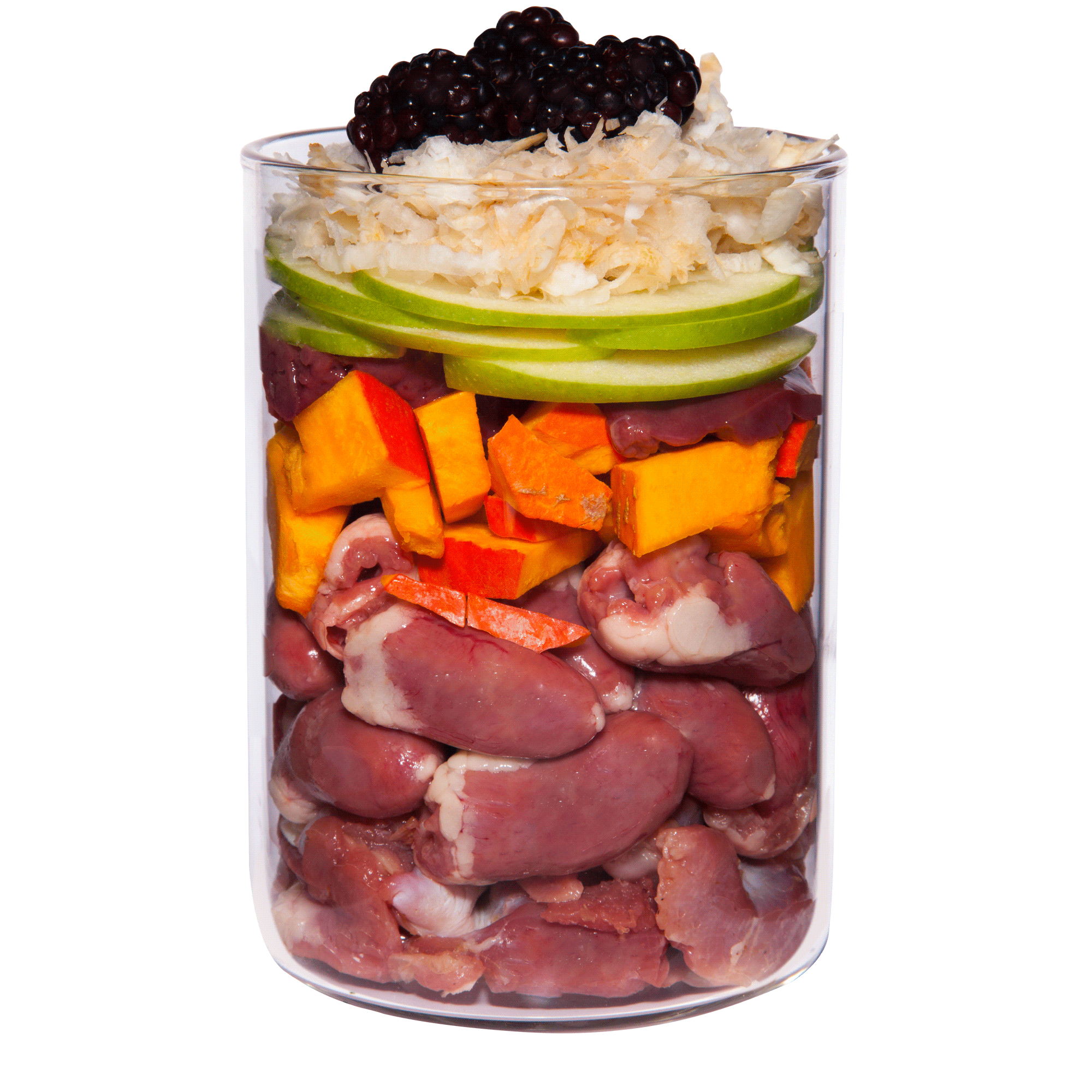 Pollo con chirivía, zarzamora y diente de león