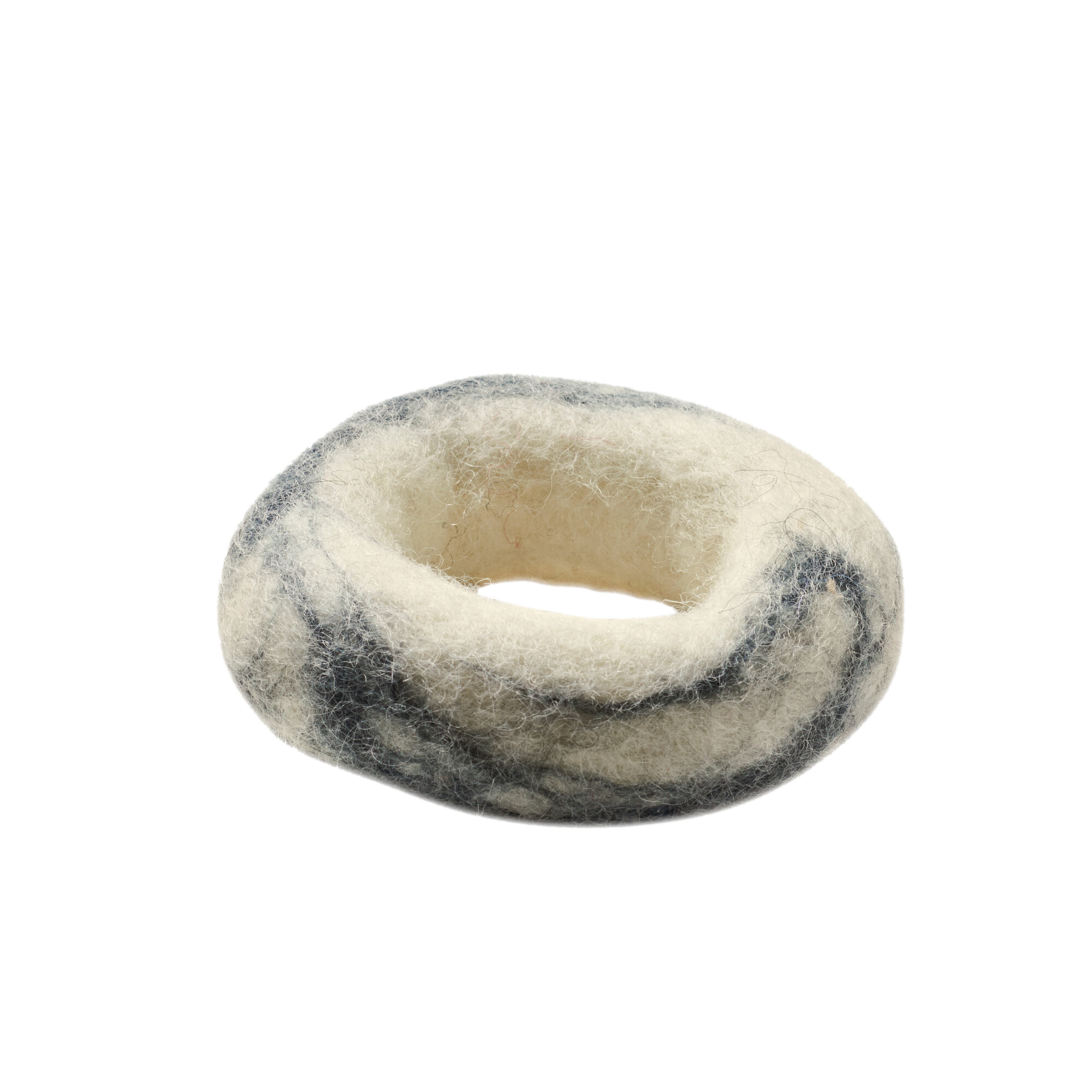 Toy Katze Filzring 7 cm, weiß